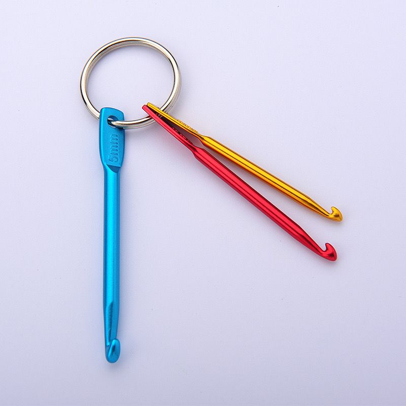Mini Travel Crochet Hooks Keychain