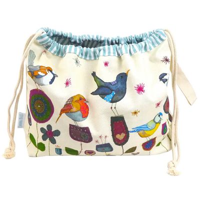 Emma Ball Drawstring Bag - Stitched Birdies