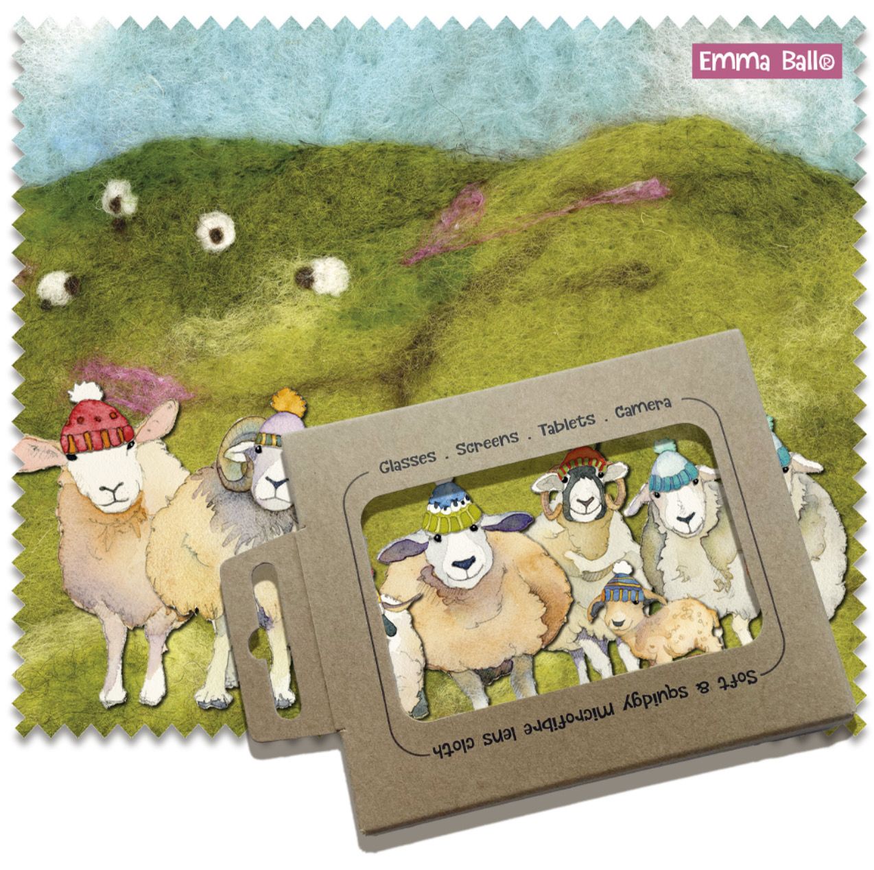 Emma Ball Lens Cloth - Happy Sheep