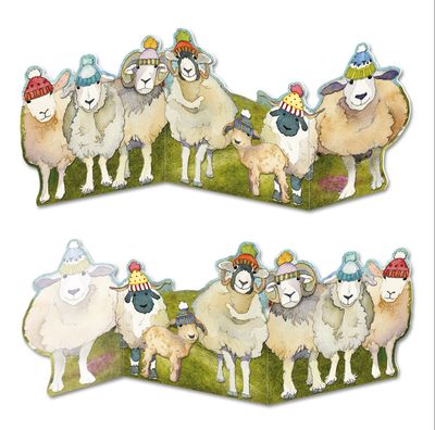 Emma Ball Two Fold Greetings Card - Happy Sheep