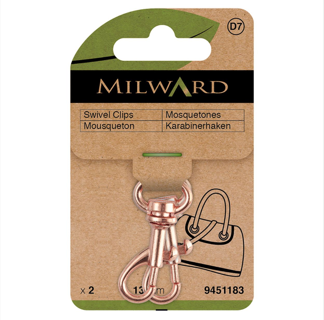 Swivel Clips - 13mm Rose Gold