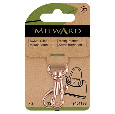 Swivel Clips - 13mm Rose Gold