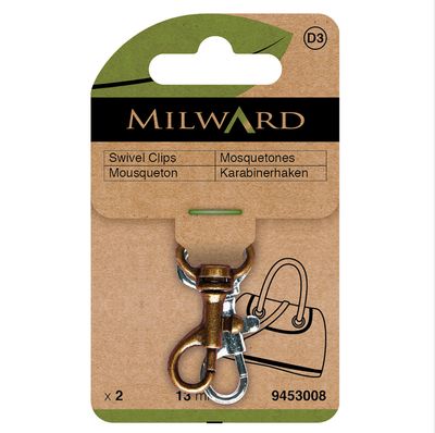 Swivel Clips - 13mm Bronze / Silver