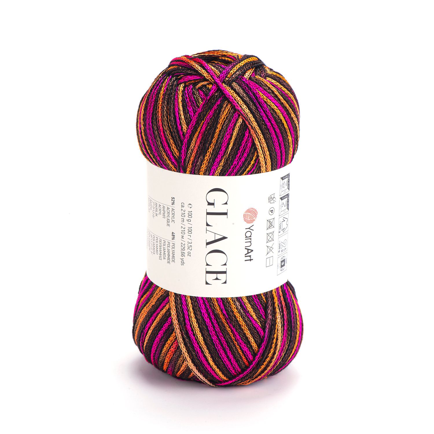 YarnArt Glace - 7211 - Pink / Orange / Brown