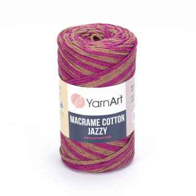 YarnArt Macrame Cotton Jazzy 1206 - Purple / Brown