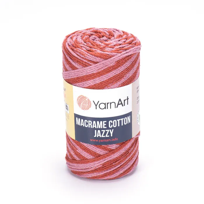 YarnArt Macrame Cotton Jazzy 1213 - Brown / Pink