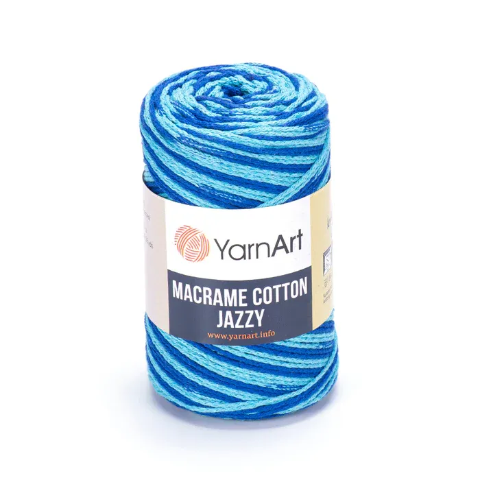 YarnArt Macrame Cotton Jazzy 1207 - Blues YarnArt Macrame Cotton Jazzy 1207 - Blues