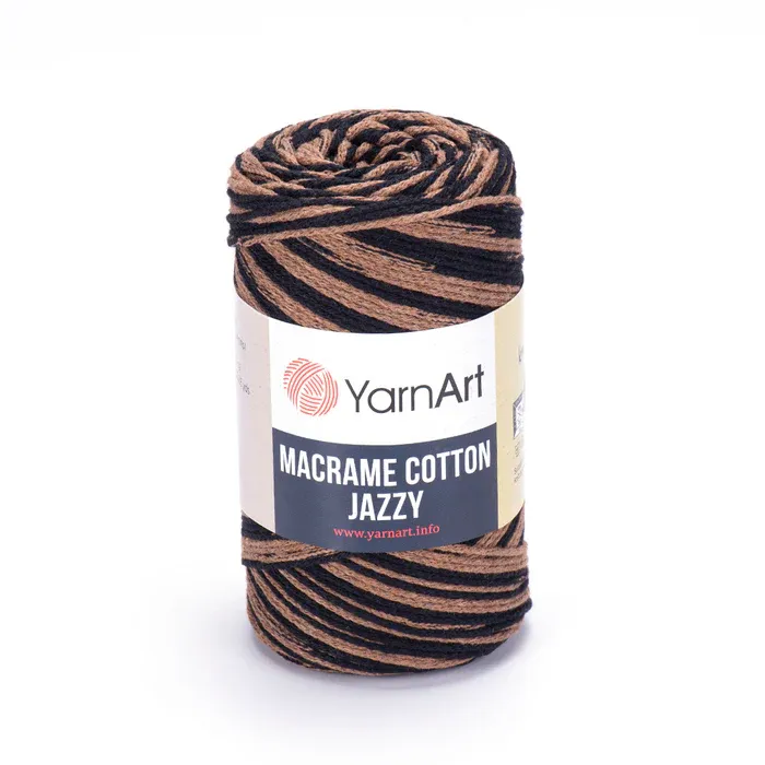 YarnArt Macrame Cotton Jazzy 1209 - Black / Brown