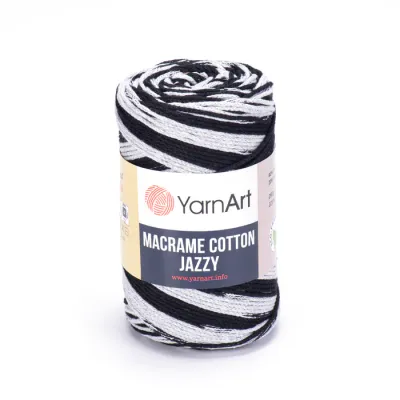 YarnArt Macrame Cotton Jazzy 1211 - Black / White