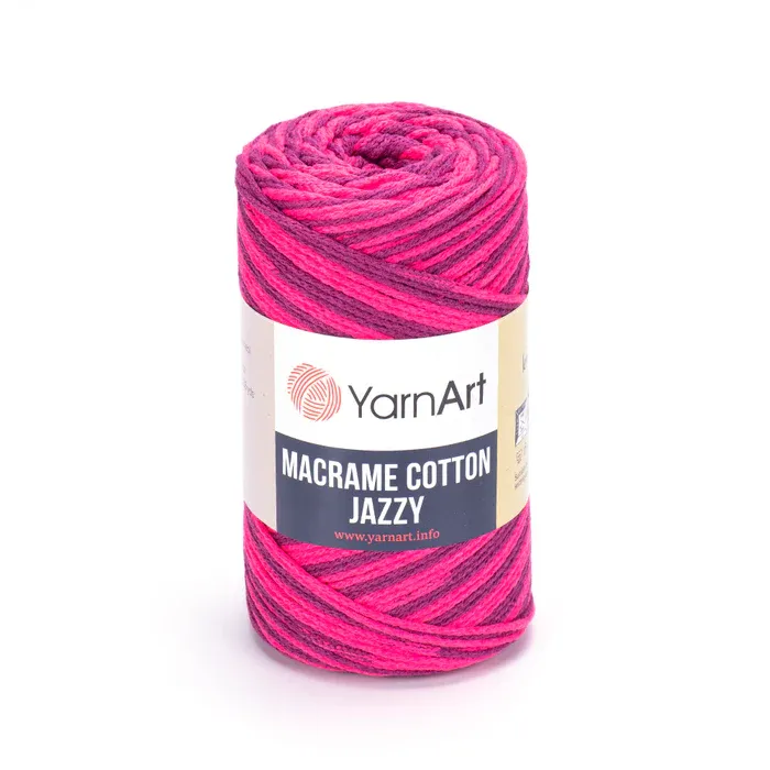 YarnArt Macrame Cotton Jazzy 1220 - Pink / Purple YarnArt Macrame Cotton Jazzy 1220 - Pink / Purple