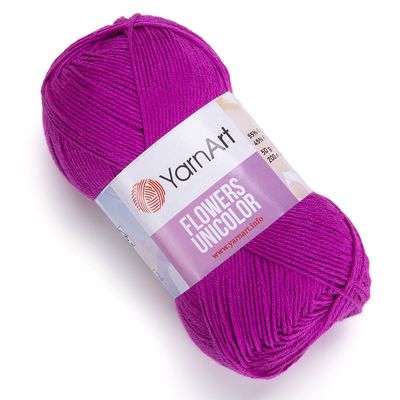 YarnArt Flowers Unicolor 750 - Bright Pink