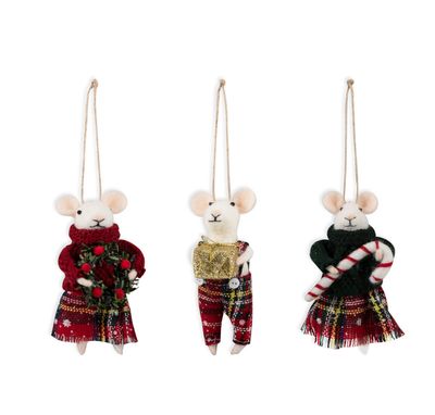 Trimits Needle Felting Kit - Tartan Mice Trio Trimits Needle Felting Kit - Tartan Mice Trio