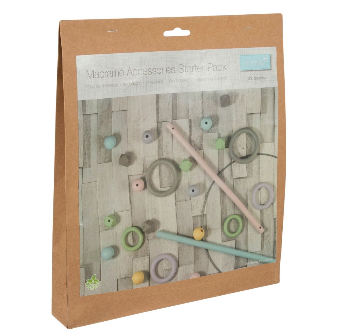 Macrame Accessories Starter Pack - Pastels - 39 pieces