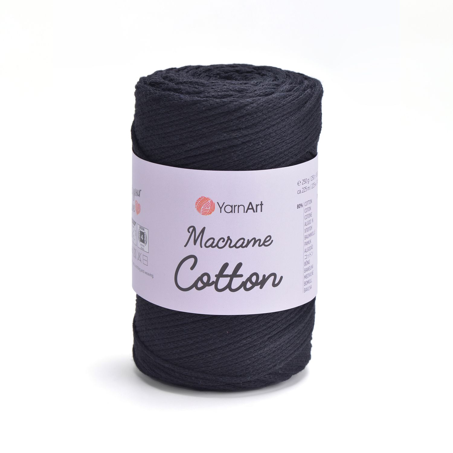 YarnArt Macrame Cotton 750 - Black YarnArt Macrame Cotton 750 - Black