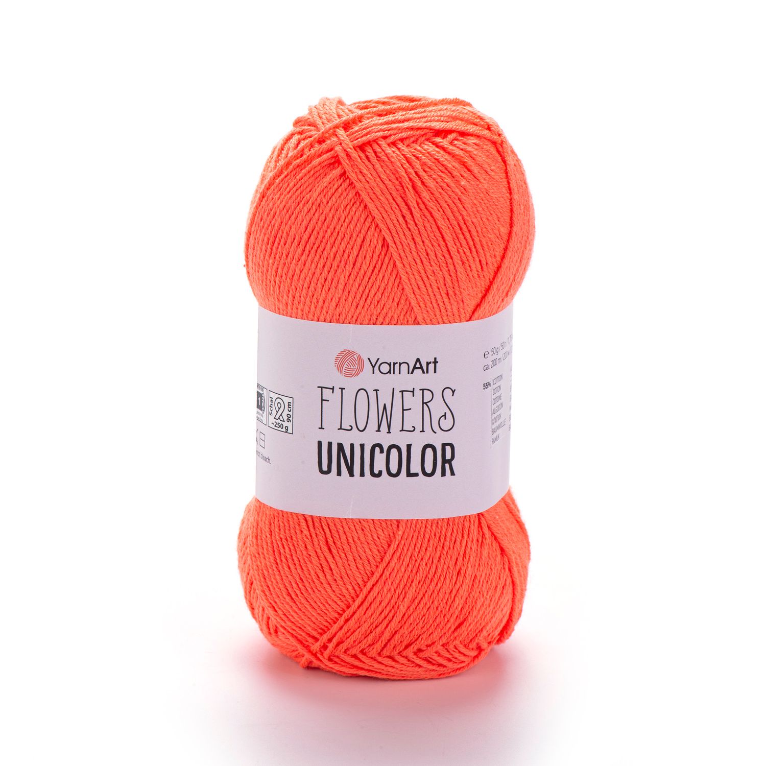 YarnArt Flowers Unicolor 737 - Bright Orange