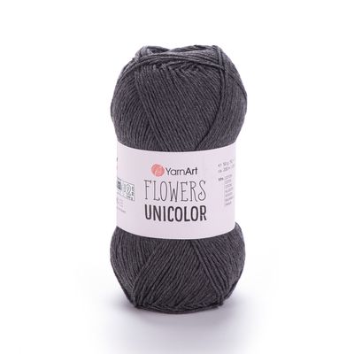 YarnArt Flowers Unicolor 745 - Anthracite Grey