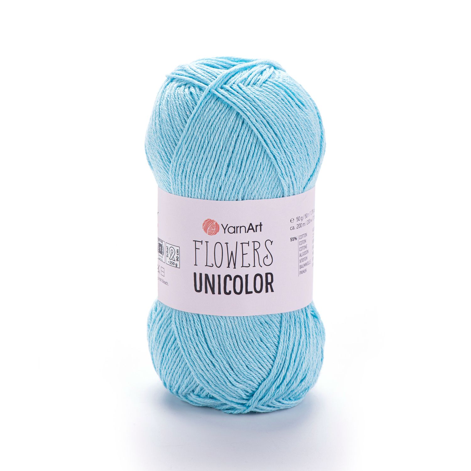 YarnArt Flowers Unicolor 755 - Baby Blue