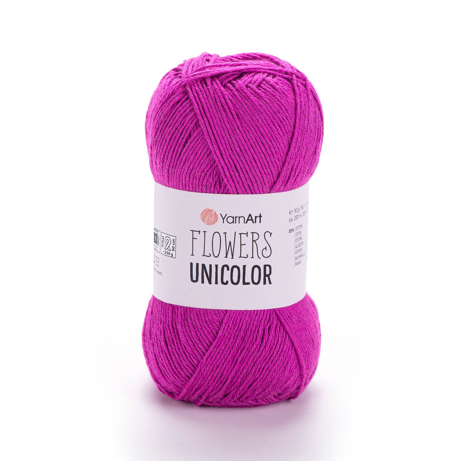 YarnArt Flowers Unicolor 750 - Bright Pink
