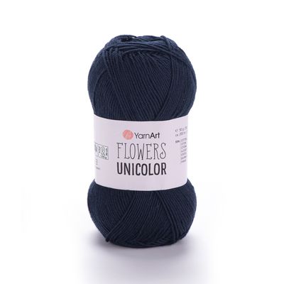 YarnArt Flowers Unicolor 753 - Dark Navy Blue