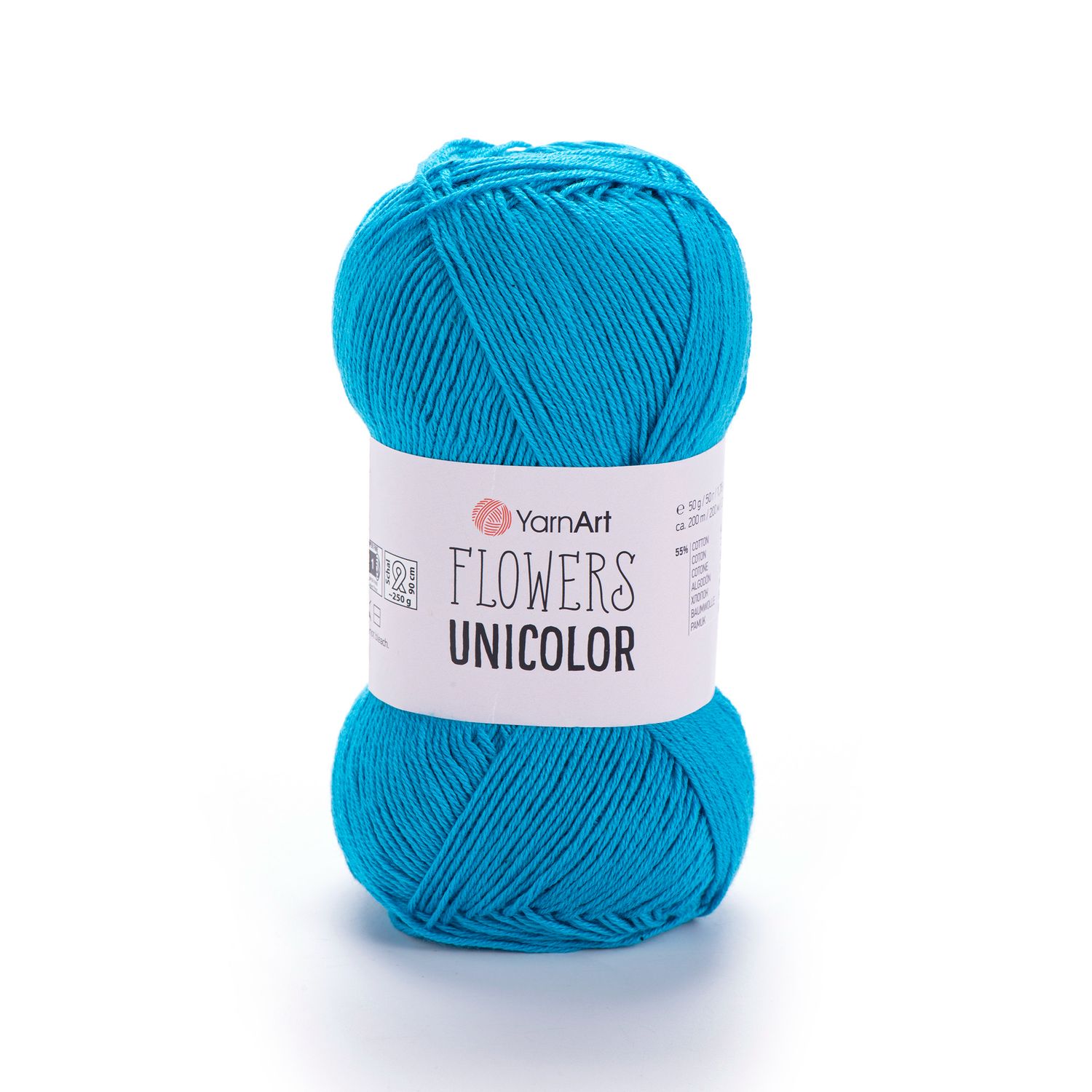 YarnArt Flowers Unicolor 754 - Turquoise Blue