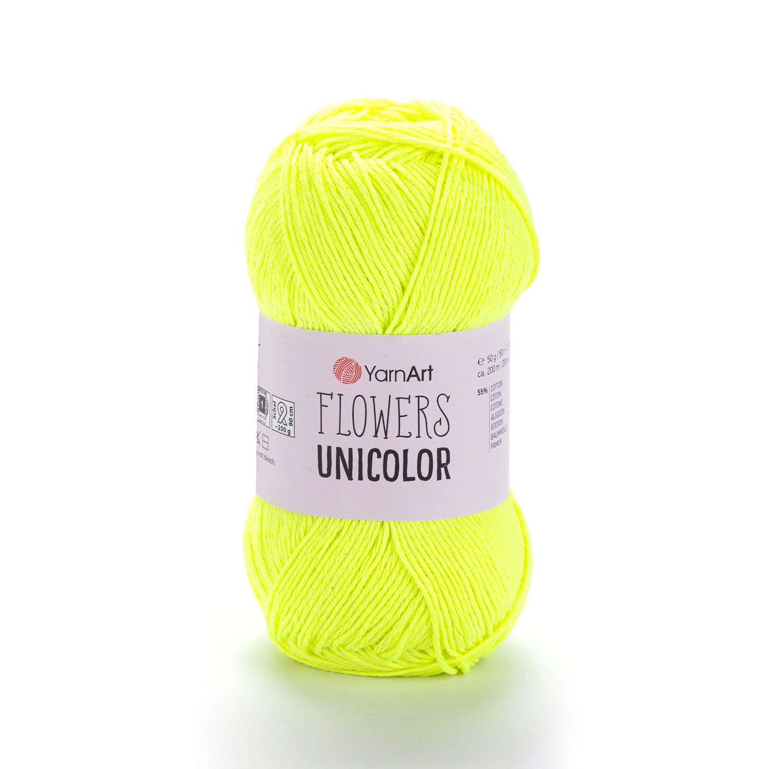 YarnArt Flowers Unicolor 762 - Neon Yellow
