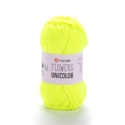 YarnArt Flowers Unicolor 762 - Neon Yellow YarnArt Flowers Unicolor 762 - Neon Yellow