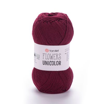 YarnArt Flowers Unicolor 765 - Wine Red