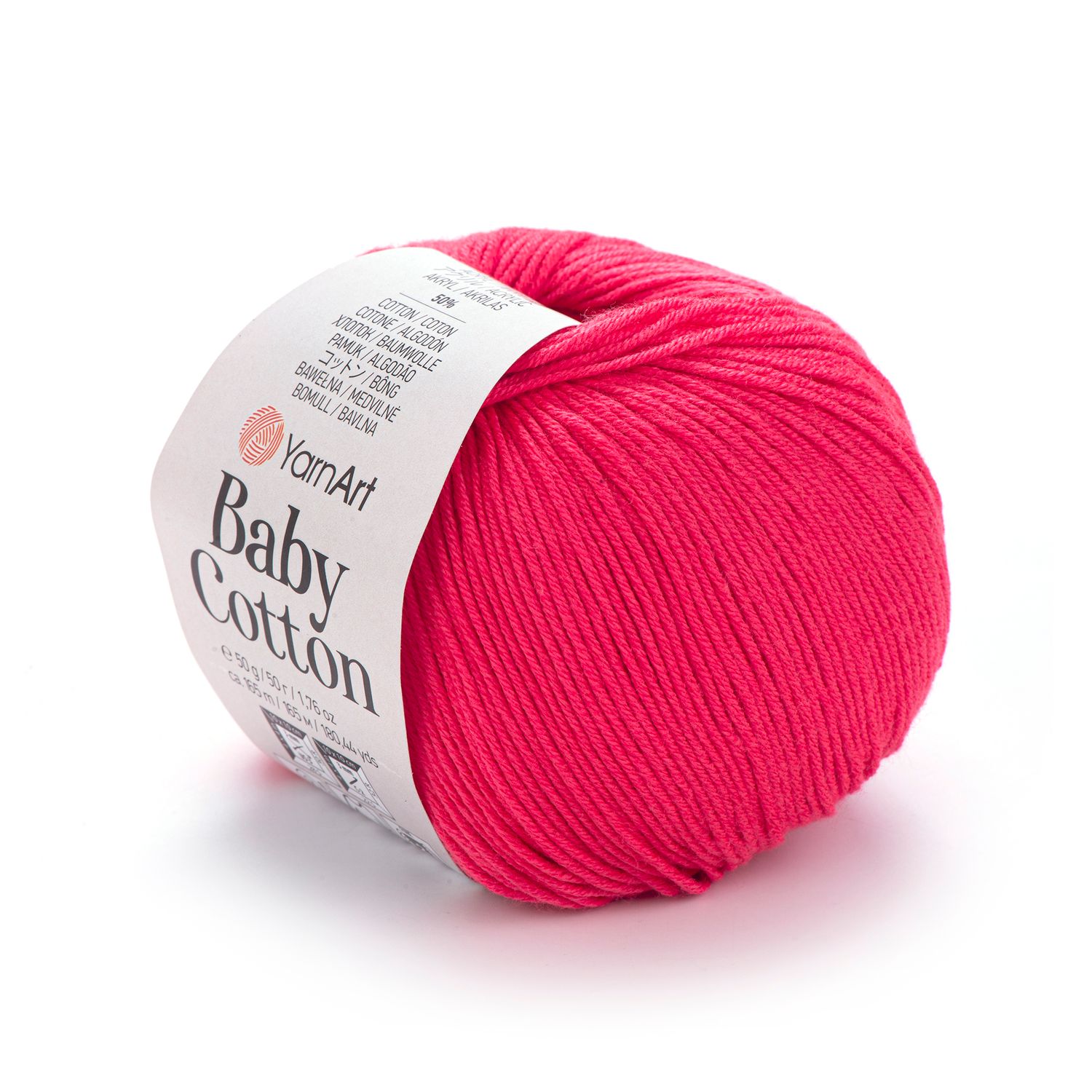 YarnArt Baby Cotton 423 - Dark Neon Pink YarnArt Baby Cotton 423 - Dark Neon Pink