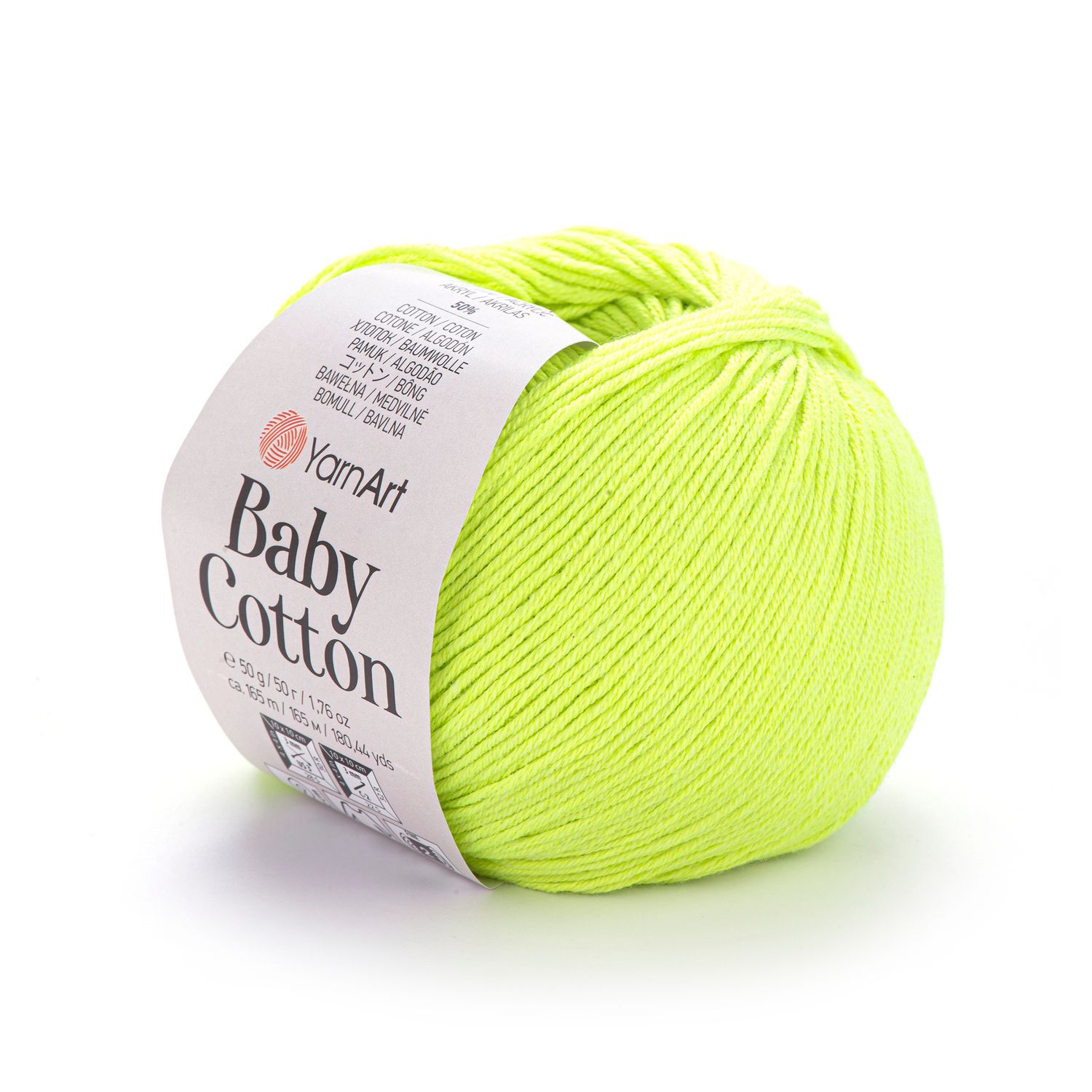 YarnArt Baby Cotton 430 - Neon Yellow YarnArt Baby Cotton 430 - Neon Yellow