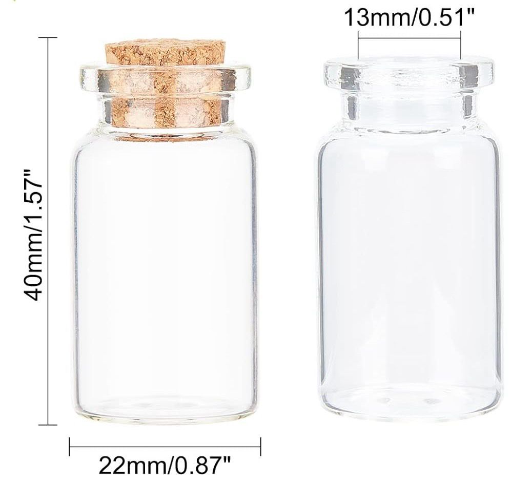 Mini Craft Bottles with Corks - Pack of 3