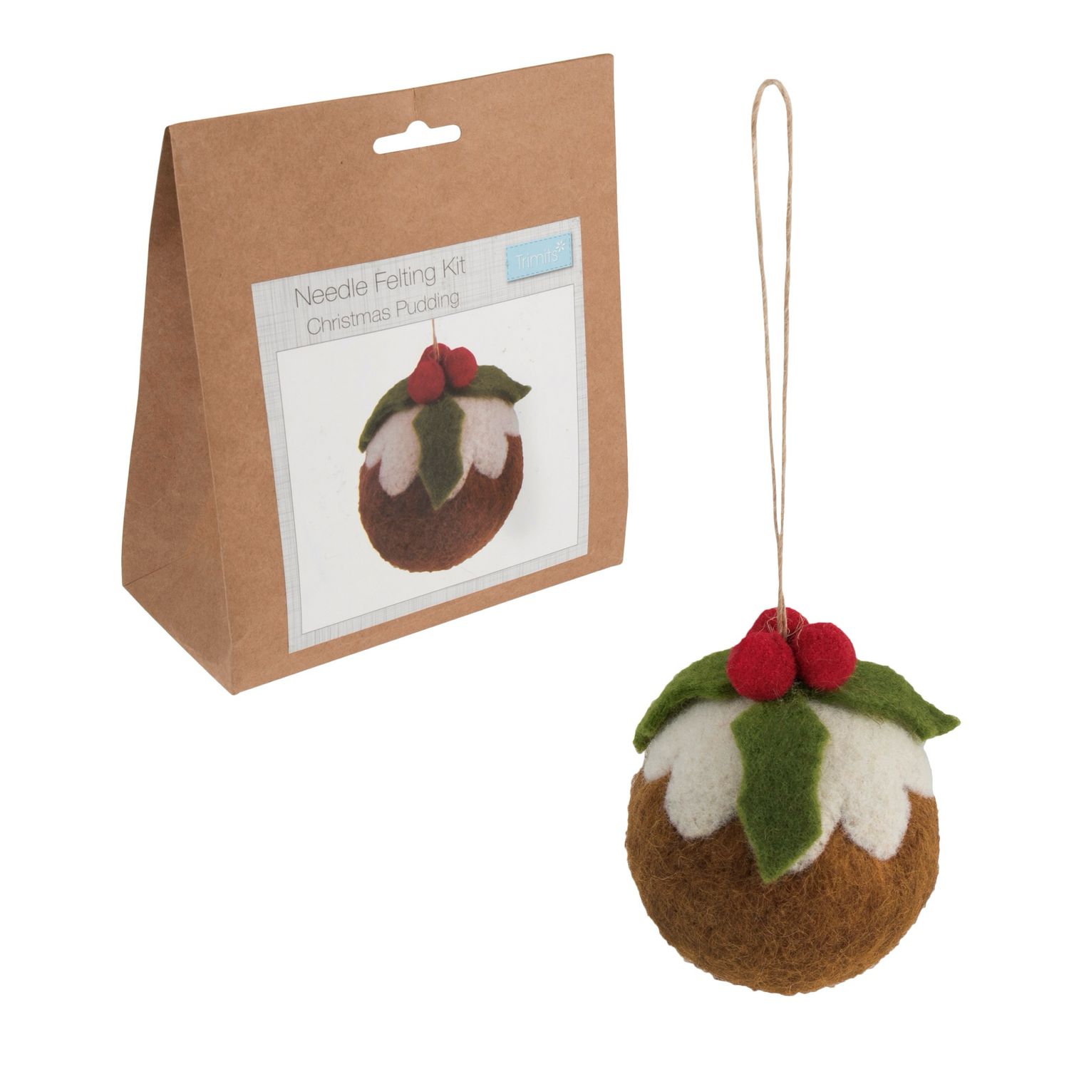 Trimits Needle Felting Kit Christmas Pudding Trimits Needle Felting Kit Christmas Pudding