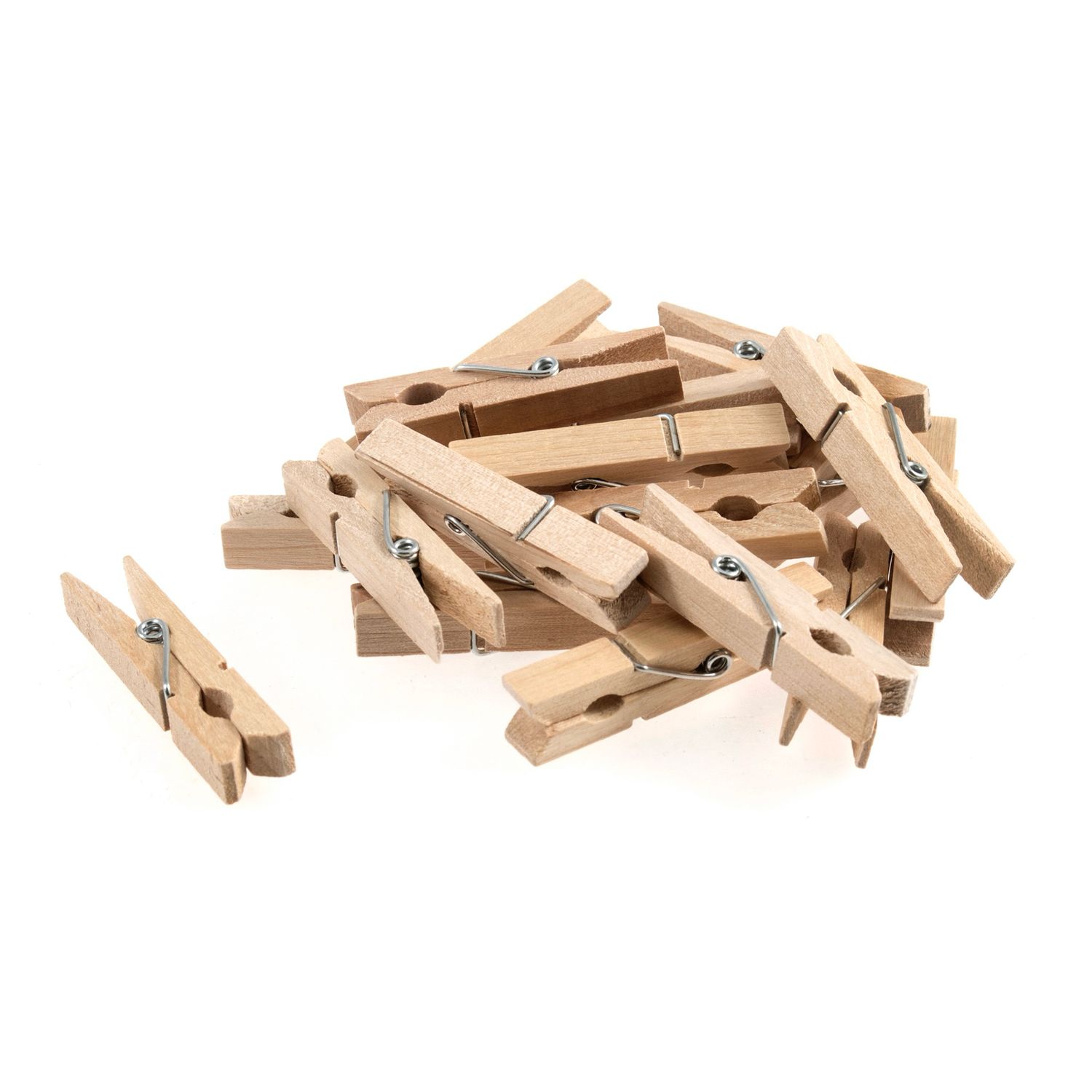 4.8cm Natural Pegs - Pack of 20