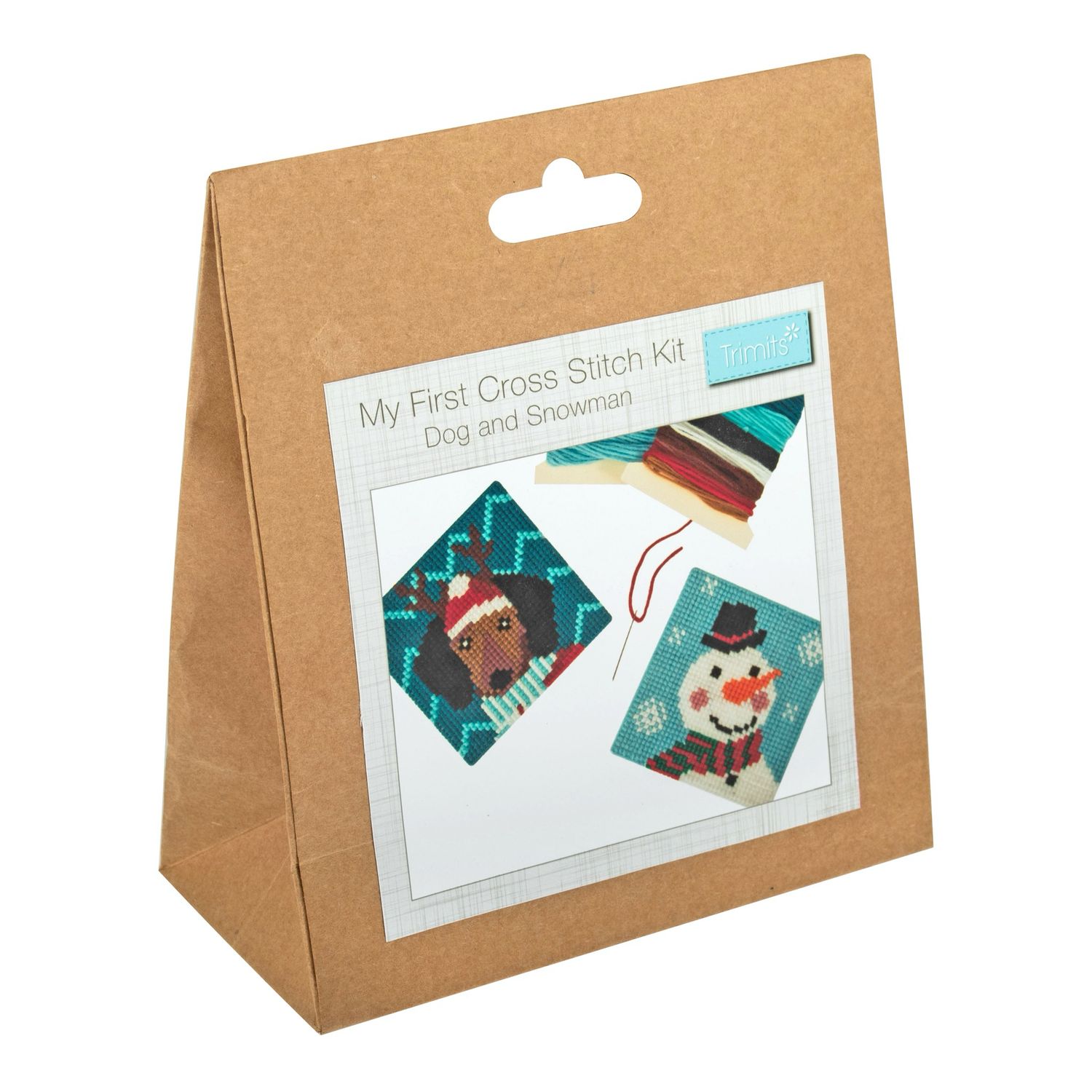 My First Cross Stitch Kit - Dog and Snowman