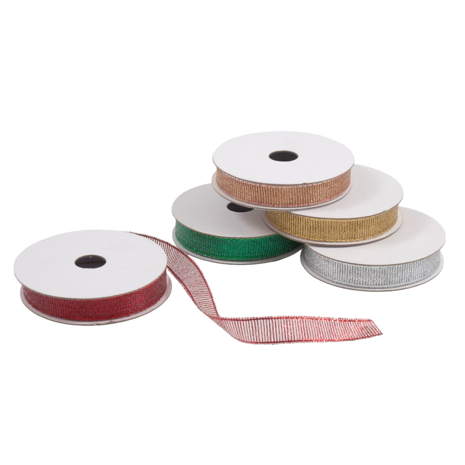 Metallic Ribbons: 2m x 9mm: 5 rolls Metallic Ribbons: 2m x 9mm: 5 rolls
