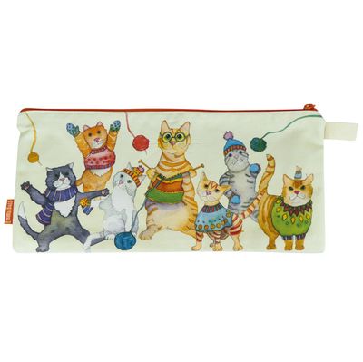 Emma Ball Long Zipped Bag - Kittens in Mittens Emma Ball Long Zipped Bag - Kittens in Mittens
