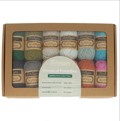 Scheepjes Softfun Colour Pack 12x20g Tropical Paradise Scheepjes Softfun Colour Pack 12x20g Tropical Paradise