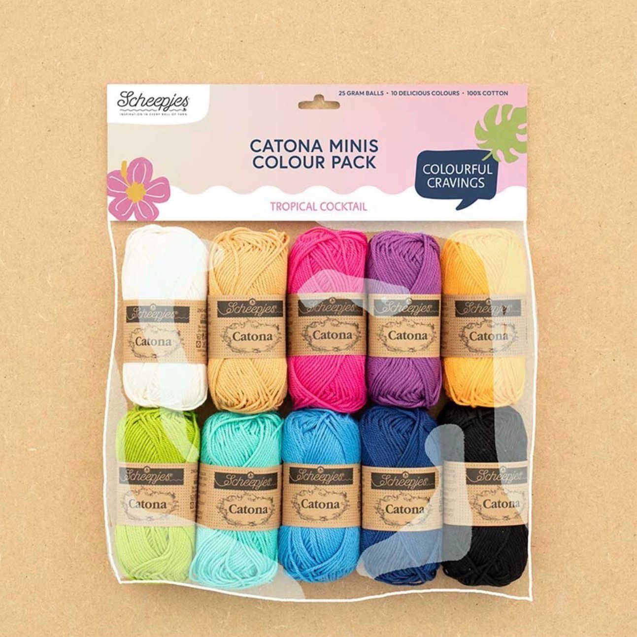 Scheepjes Catona Colour Pack 10x25g Tropical Cocktail