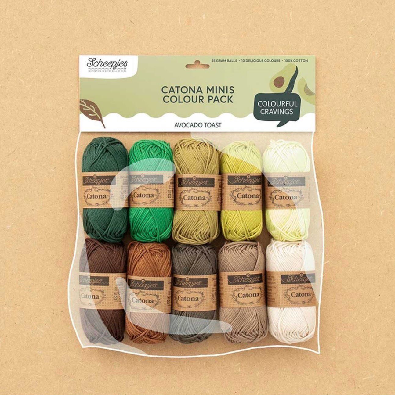 Scheepjes Catona Colour Pack 10x25g Avocado Toast