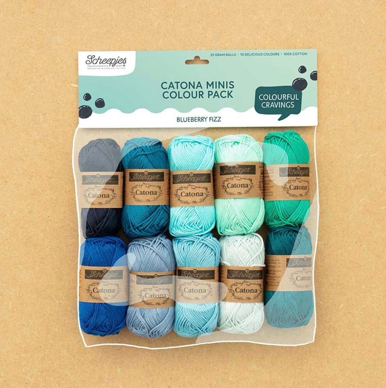 Scheepjes Catona Colour Pack 10x25g Blueberry Fizz Scheepjes Catona Colour Pack 10x25g Blueberry Fizz