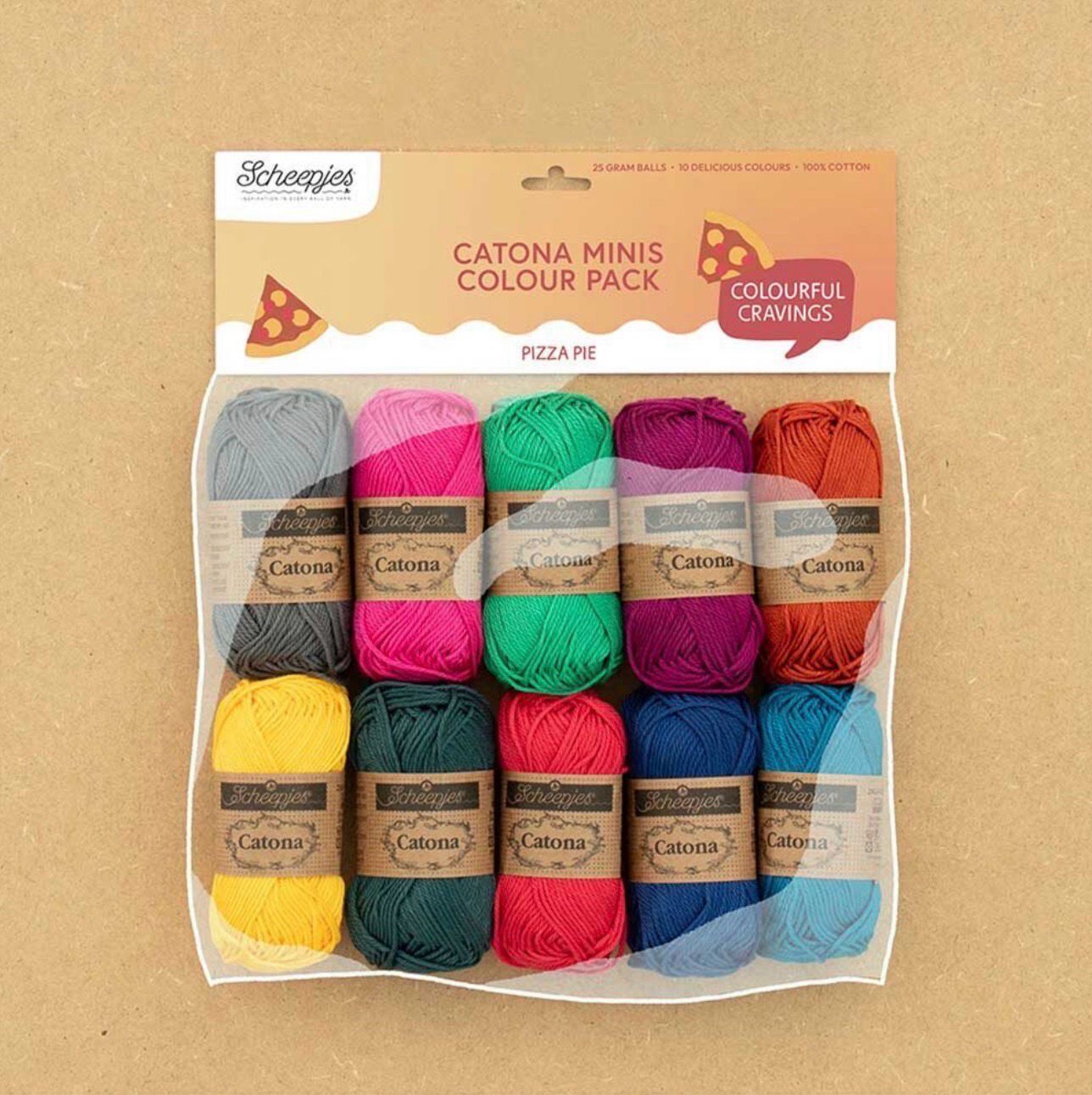 Scheepjes Catona Colour Pack 10x25g Pizza Pie