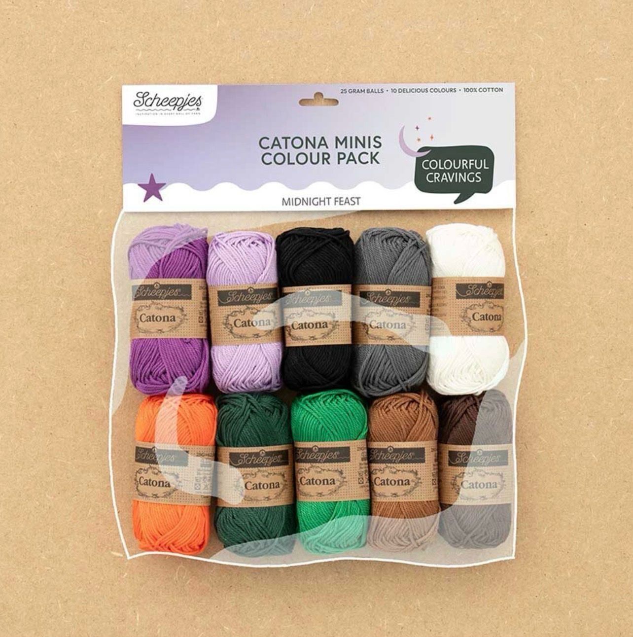 Scheepjes Catona Colour Pack 10x25g Midnight Feast