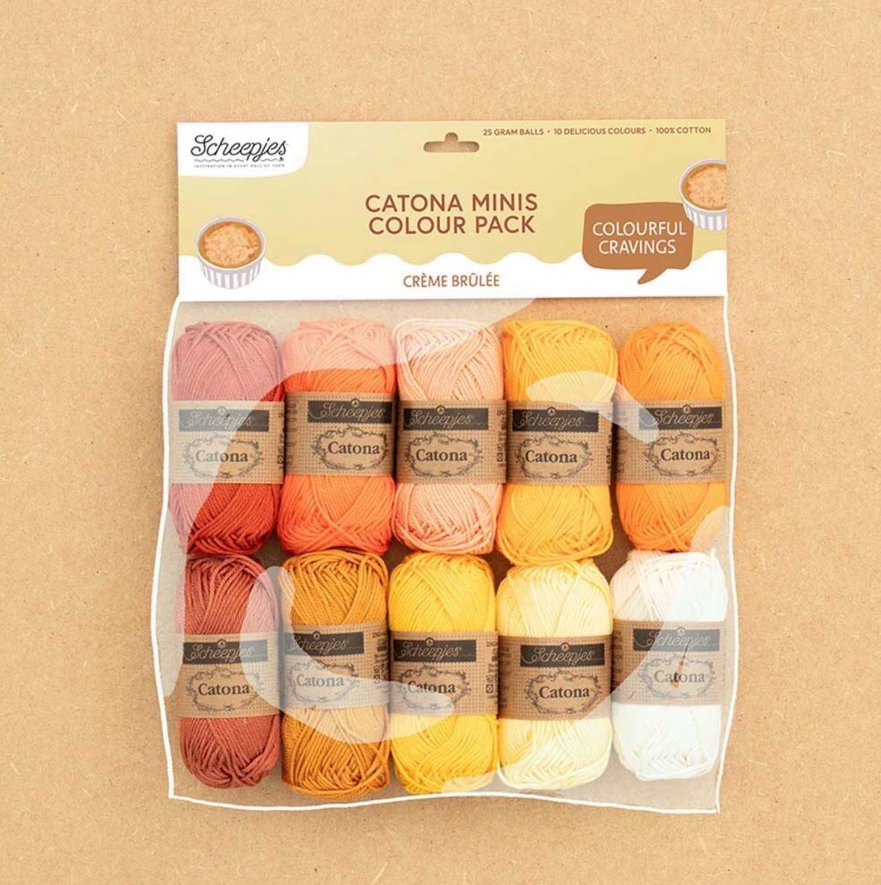 Scheepjes Catona Colour Pack 10x25g Creme Brulee