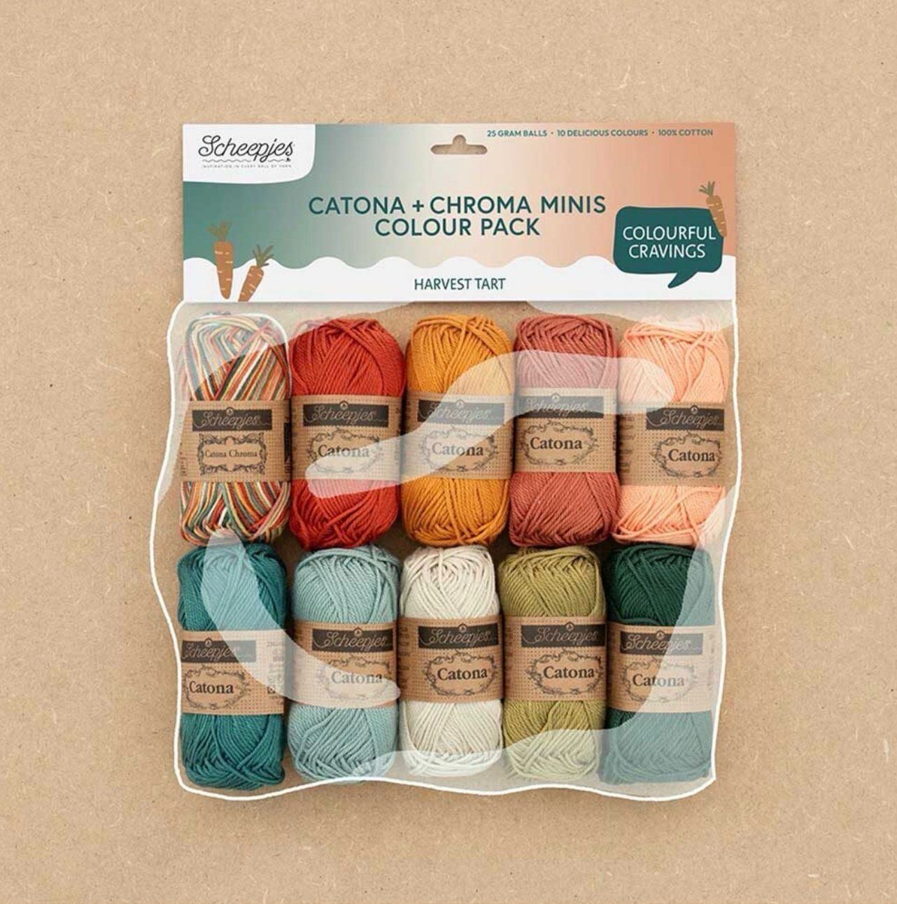 Scheepjes Catona and Chroma Pack 10x25g Harvest Tart Scheepjes Catona and Chroma Pack 10x25g Harvest Tart