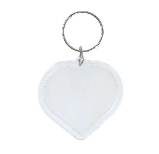 Heart Shaped Keychain Blanks 50mm - Pack of 3