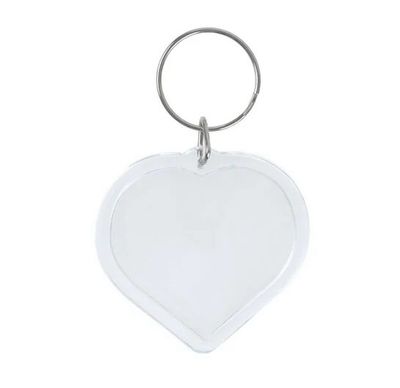 Heart Shaped Keychain Blanks 50mm - Pack of 3
