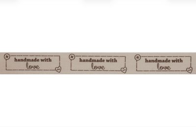 Ribbon: Hand Made With Love Natural