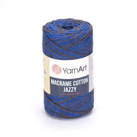 YarnArt Macrame Cotton Jazzy 1208 - Blue / Grey