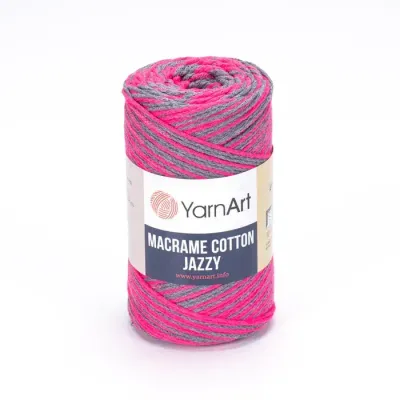 YarnArt Macrame Cotton Jazzy 1201 - Pink / Grey