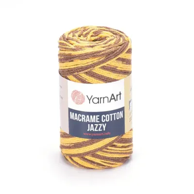 YarnArt Macrame Cotton Jazzy 1214 - Yellow / Brown