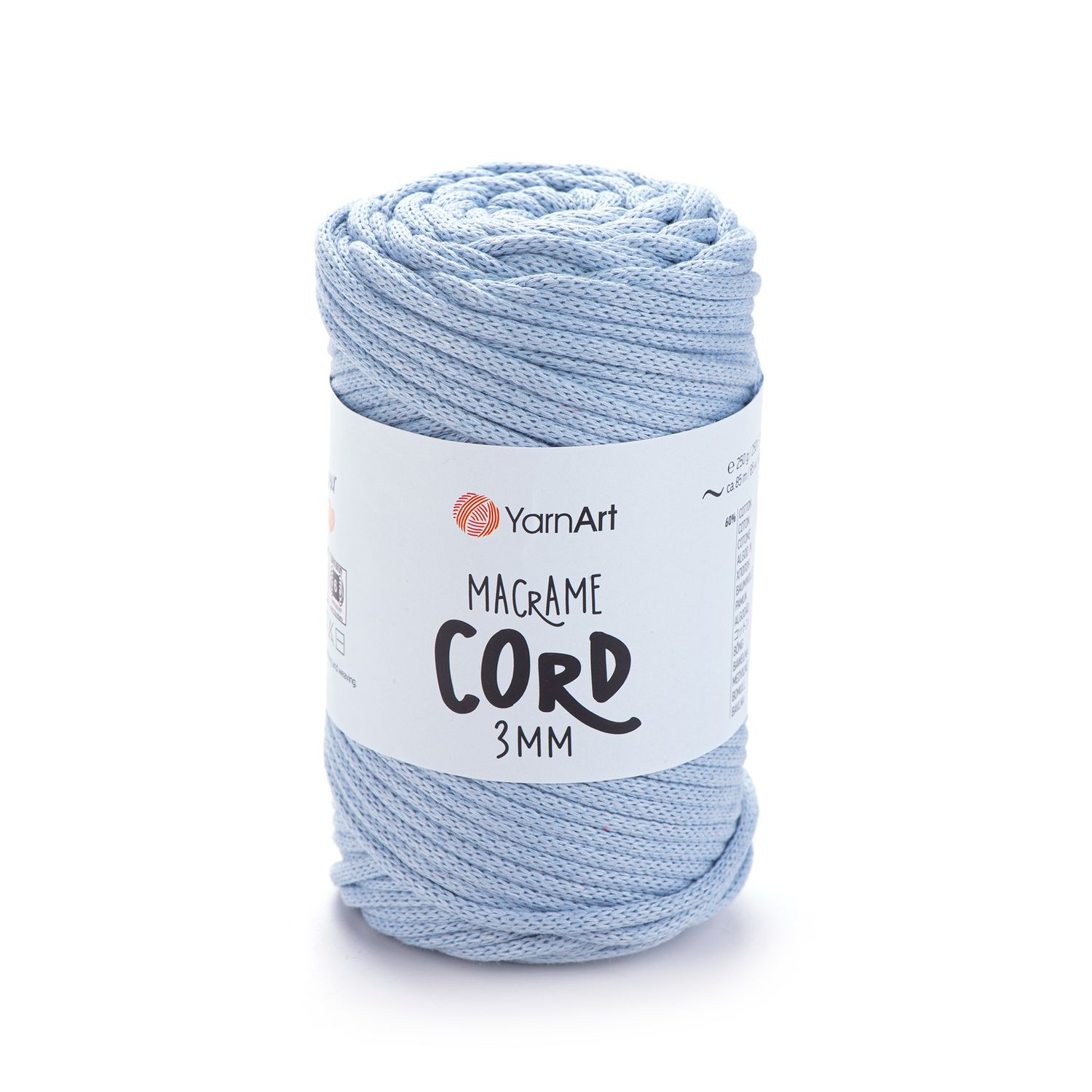 YarnArt Macrame Cord 3mm 760 - Light Blue YarnArt Macrame Cord 3mm 760 - Light Blue